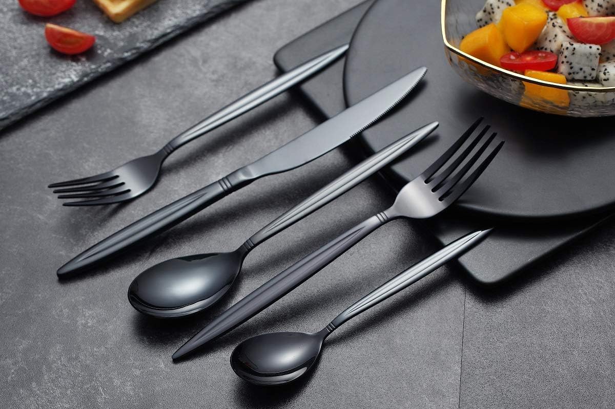 Flatware Set 20 Pieces, Stainless Steel Colorful Silverware Set, Cutlery Set, Utensil Set Flatware Set 20 Pieces, Stainless Steel Colorful Silverware Set, Cutlery Set, Utensil Set